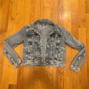 Free People Acid Wash Jean Jacket